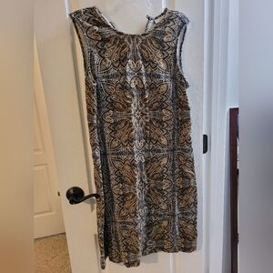 J Jill Dress Womens Medium Tall Paisley Print Shift Casual